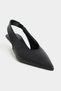 Lunix Black Matte Pointed Toe Slingback Stiletto Heel U Women's Shoes - 6