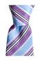 Lilac Blue Striped Classic Tie - 8 cm Wide - 4