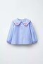 Girl's Baby Collared Heart Embroidered Shirt
