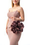 MILA | Silver Metal Round Handle Rose Flower Design Evening Bag - Wedding Engagement Chic Evening Bag - 4