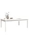 Garden table, white, 121x82.5x45 cm, solid pine wood - 4