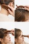 Sandalwood Scalp Massage Comb Wooden Gua Sha Head Leather Si Meridian Acupressure Massage Comb At-139 - 4