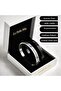 2-Piece Silver Black Color Adjustable Ayetel Kürsi Bracelet 2 Pcs