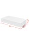 Wall-mounted bookcase DVD storage shelf 1 drawer MDF, white - 5