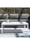 Garden table, white, 121x82.5x45 cm, solid pine wood - 3