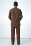 Brown Wide Fit 100% Cotton Muslin Men's Hajj and Umrah Set - Elegant Collar, Long Sleeves, Comfortable - 4