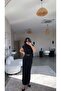 Black Maxi Slit Detailed Cool Belt Piece Premium Skirt - 5