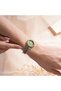Dial Green Band Gold Silver Color 28 mm Steel Women Wristwatch and Bracelet