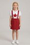 Girls' Red Star T-Shirt Red Salopet Set April 23Rd Show Clothes - 2