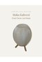 Oval Night Light Mocha Coffee Color Modern Decorative Lampshade Tripod Stand Table Lamp Lumina