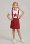 Girls' Red Star T-Shirt Red Salopet Set April 23Rd Show Clothes