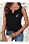 Women's Mix Printed Half V-Neck Sleeveless Regular Fit Comfortable T-Shirt - 2