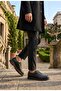 Men's Black Inside and Outside Genuine Leather Casual Shoes Lightweight Orthopedic Sole 304 - 6