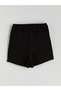 Black Women's Sports Shorts with Elastic Waist - 7