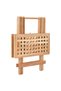 Folding side table, 50x50x49 cm, solid walnut wood - 2