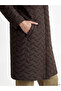 Brown Shirt Collar Patterned Women's Ferace - 3
