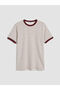 Esvab • Modern & Distinctive Zero Roba Collar Striped Men's T-Shirt
