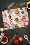 Colorful Kitchen Themed Tempered Glass Cutting Board 30X40 cm Size Uv Printing - Bckt001 - 4