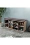 242555 Shoe Storage Bench 10 Compartments Oak Colour