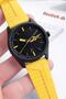 Silicone Cord 50 Mt Water-Resistant Sport Case 2 Years Warranty Men's Wristwatch Rv.Bk.G3S
