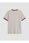 Esvab • Modern & Distinctive Zero Roba Collar Striped Men's T-Shirt - 3