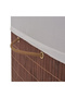 Bamboo laundry basket, rectangular, brown - 4