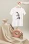 Running Rabbit Printed Cycling Collar Pa Cotton Ov Oversized Alip Short Sleeve Unisex Tshirt - 3