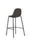 Bar stools, 4 pcs., dark grey, fabric - 5
