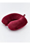 Burgundy Plush Neck Pillow - 2