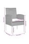 Garden table set, 5 pieces, black - 7