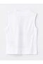White Crew Neck Printed Boys' Swimming Suit - 3