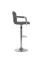Bar stool, light gray, fabric - 3