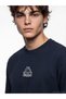 Giyçık Store Navy Blue Crew Neck Printed Unisex Sports T-Shirt - 3