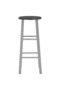 Bar stools, 2 pcs., silver, MDF - 3