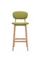 Bar stools, 2 pcs., green, fabric - 4