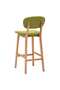 Bar stools, 2 pcs., green, fabric - 6