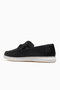 Men's Genuine Leather Buckle Detail Casual Shoes 26Y 191074 m Black - 3