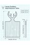Natural Wood Presentation and Cutting Board with Deer Horn Design - 6