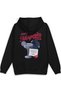 Barmen Margarita Sırt Printed Hooded Yarı Oversized Sweatshirt Black Hoodie 1421