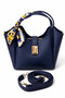 Women's Hand and Shoulder Strap with Scarf Accessory Bag - 4