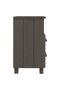 Bedside tables, 2 pcs., light gray, 40x35x62 cm, solid pine wood - 5