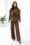 Women's Oversized Pocketed Vest Set Shirt Trousers Set Sb0002 - 2