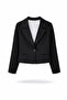 Black Single Button Regular Cut Jacket 17534