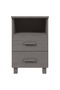 Bedside tables, 2 pcs., light gray, 40x35x62 cm, solid pine wood - 4