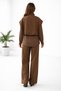 Women's Oversized Pocketed Vest Set Shirt Trousers Set Sb0002 - 3