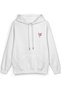 Barmen Margarita Sırt Printed Hooded Yarı Oversized Sweatshirt White Hoodie 1421 - 3