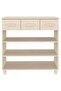 Console table, honey brown, 90x35x90 cm, solid pine wood - 5