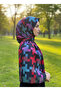 Geometric Patterned Women's Scarf – Modern Stylish Soft-Textured Daily & Special Occasion Scarf 95 X 95 cm - 2