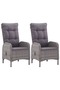 3-piece garden table set, grey - 2