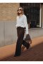High Waist Wide Leg Velvet Green Trousers
